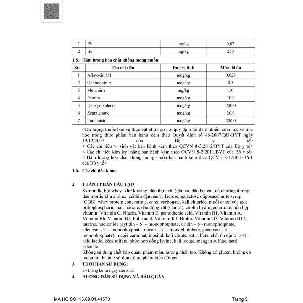 Sữa Humana Gold 1 - xuất xứ Đức- loại 800gr date  2022