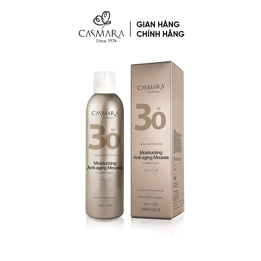 Kem Chống Nắng Dưỡng Ẩm Chống Lão Hóa Body CASMARA MOISTURIZING ANTI-AGING MOUSSE SPF 30 - Nhập khẩu Tây Ban Nha - 200ml