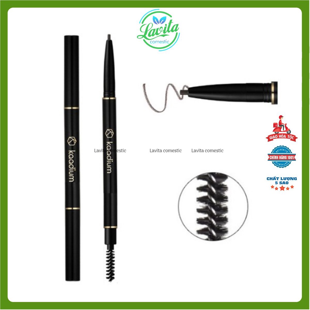 Chì kẻ mày 2 đầu Karadium Flat Eyebrown Pencil -Huynmio