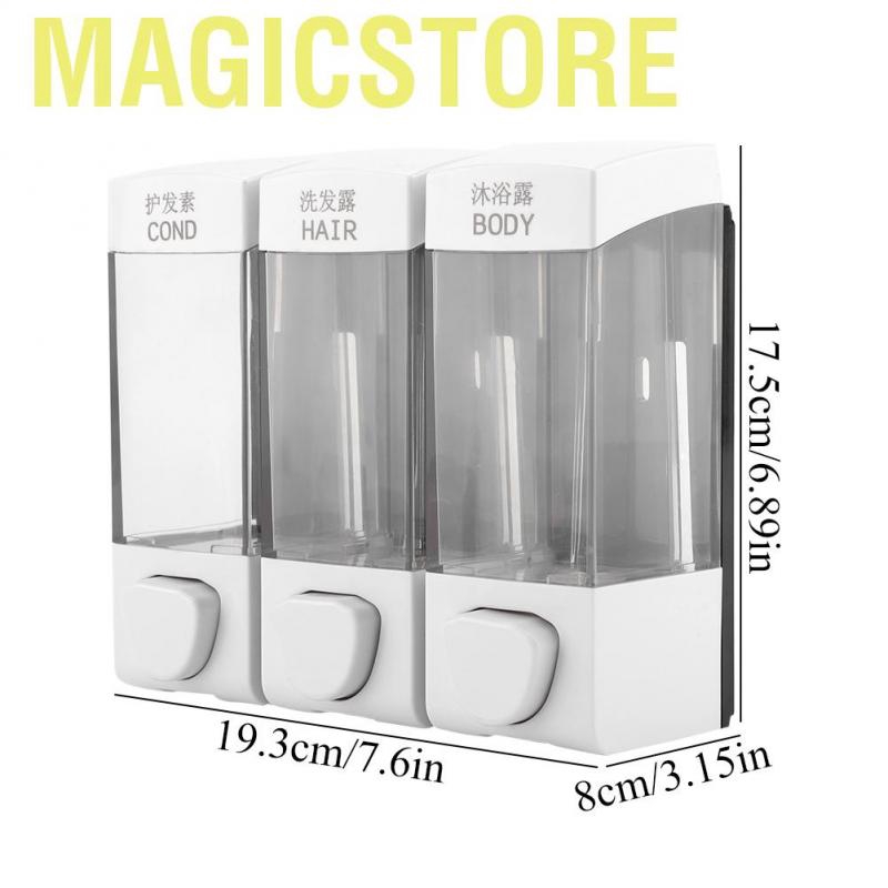 ❀❀❀ Magicstore Bộ 3 bình đựng xà phòng sữa tắm treo tường tiện dụng cho nhà tắm ❀❀❀