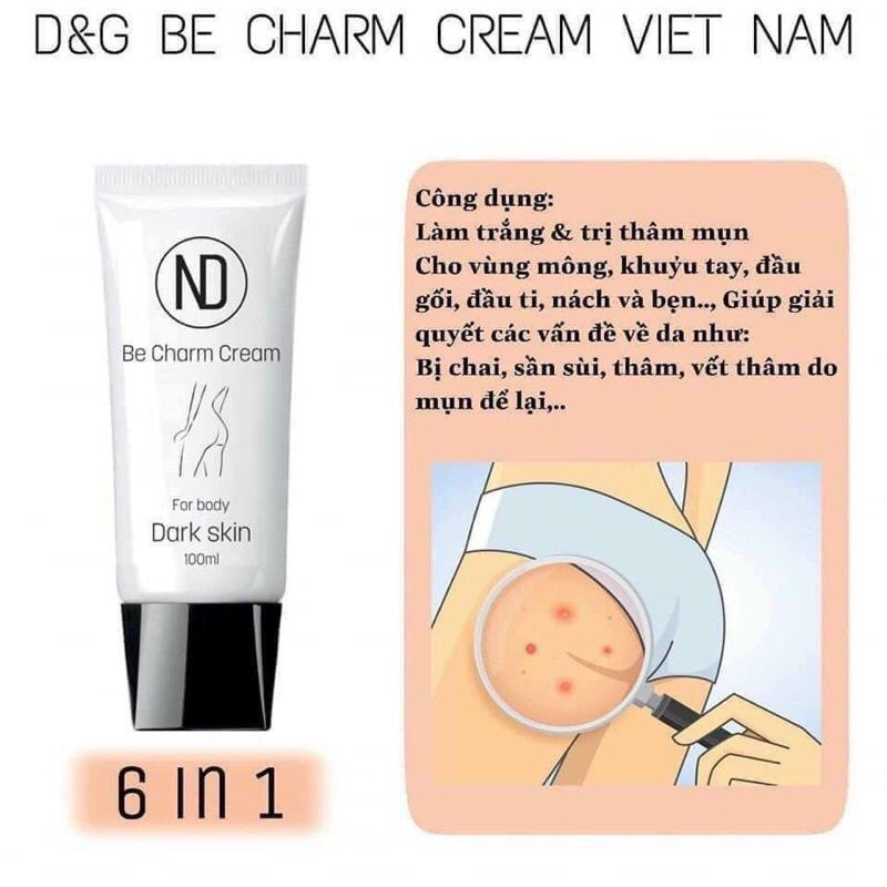 Kem Mờ Thâm Mông ND cream 6n1 chính Hãng