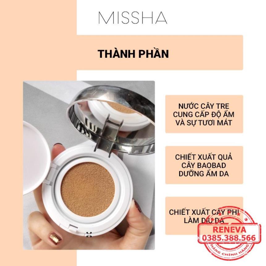 Phấn Nước Missha NEW EDITION Che Phủ Hoàn Hảo M Magic Cushion SPF 50+ PA+++ 15g PNMS01 RENEVA