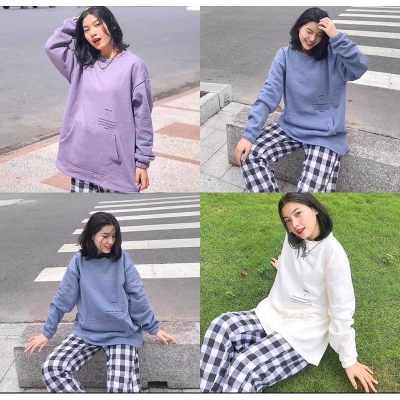 [Mã FATHANG5 giảm 10K đơn 50K] Áo Nỉ SWEATER dài tay phối túi ( Hình thật 100% chất mịn đẹp xịn chuẩn mẫu ) | BigBuy360 - bigbuy360.vn