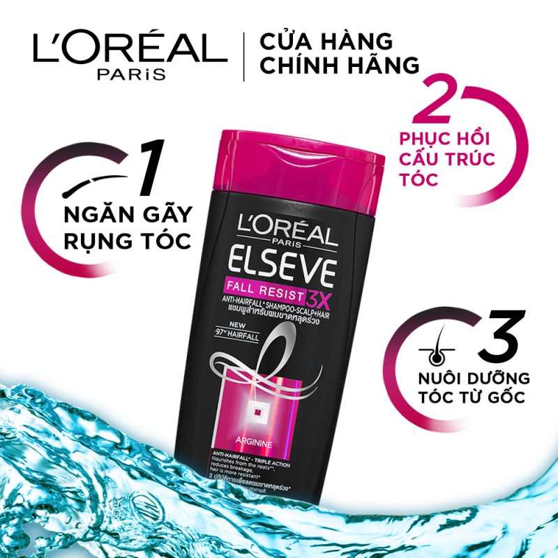 Dầu gội ngăn gãy rụng tóc L'Oreal Paris Elseve Fall Resist 3X Shampoo 170 - 330 - 650ml | BigBuy360 - bigbuy360.vn