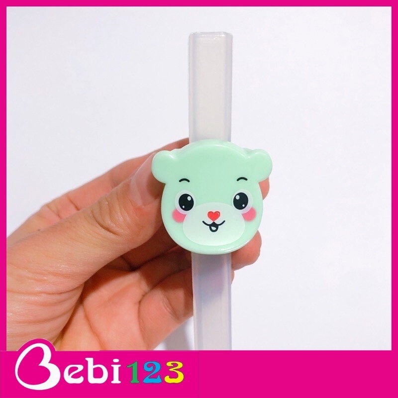 Ống hút silicon kèm nút cài cố định tiện dụng cho bé