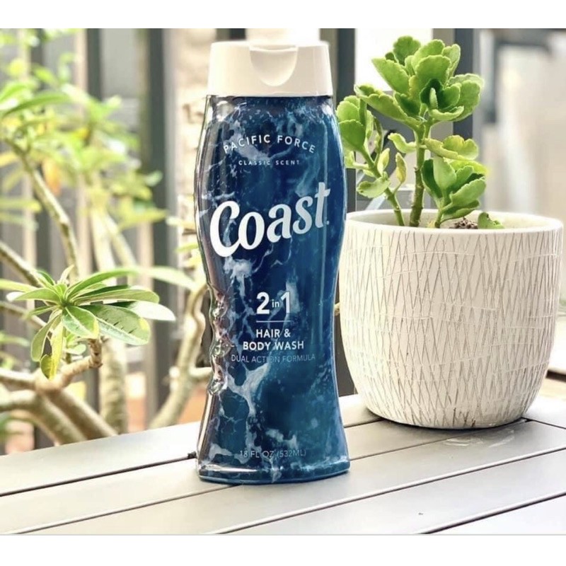 💦Dầu gội và tắm 2-in-1 COAST CLASSIC SCENT Hair & Body Dual Action Formula Ứah- 532ml