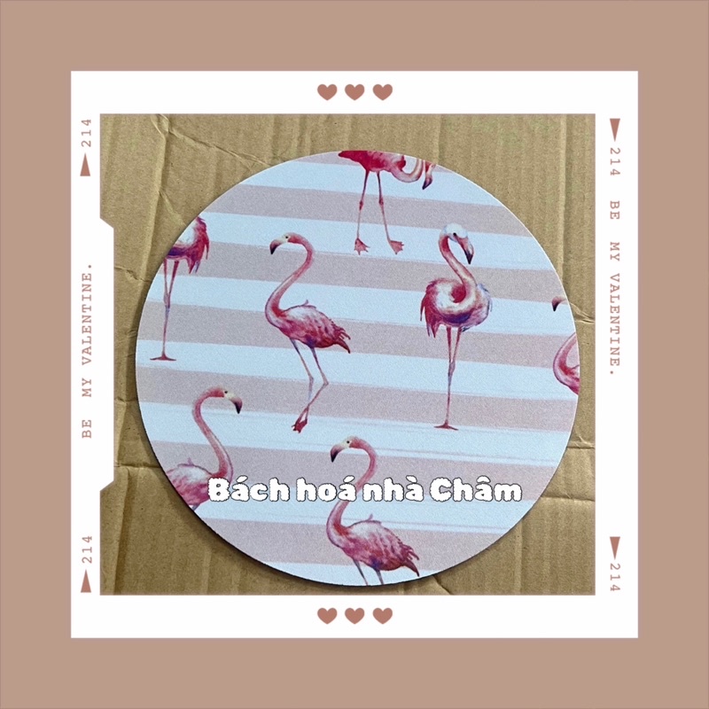 Tấm lót chuột tròn nhiều hoạ tiết xinh xắn 20 cm