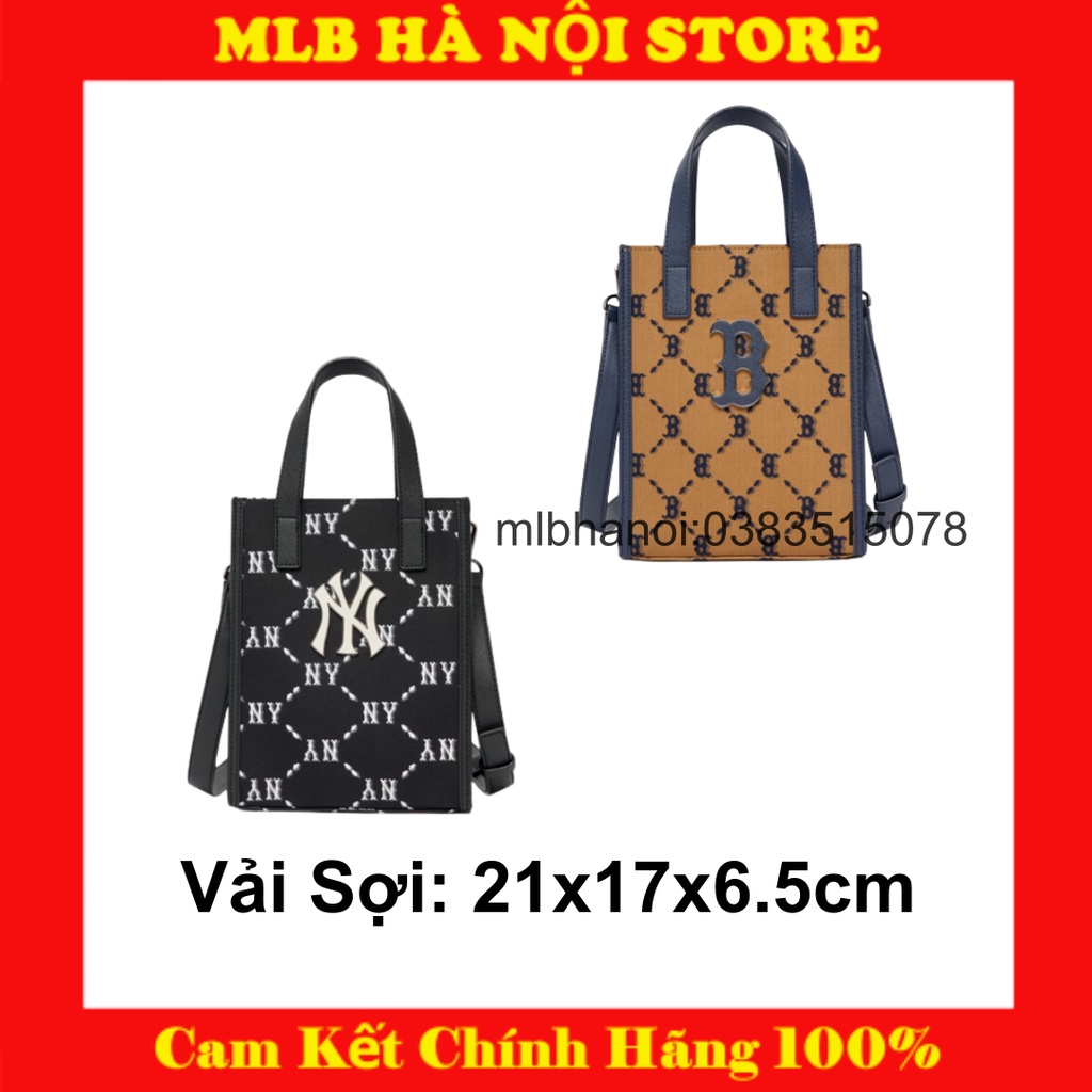 Túi Đeo Chéo MLB Logo Kim Loại size vừa Diamond Monogram Jacquard Cell Phone Crossbody Bag