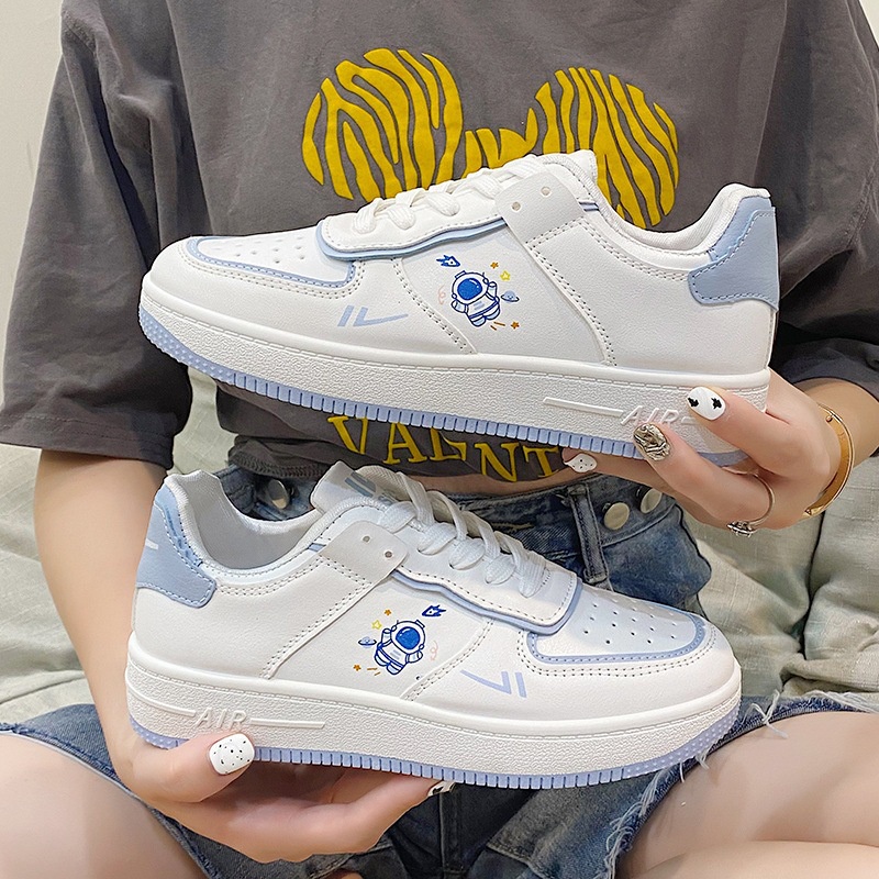 Giày thể thao nữ cổ thấp, giày nữ đế dày thoáng khí, sneaker phi hành gia