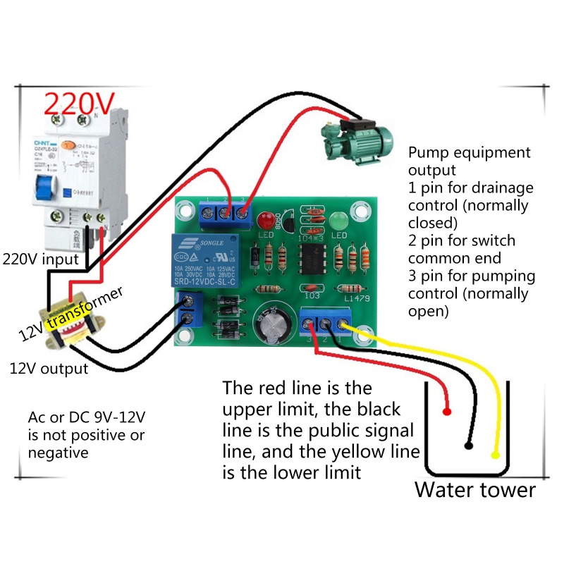 Bảng Mạch Kiểm Soát Mực Lỏng Tự Động Cho Bể Cá