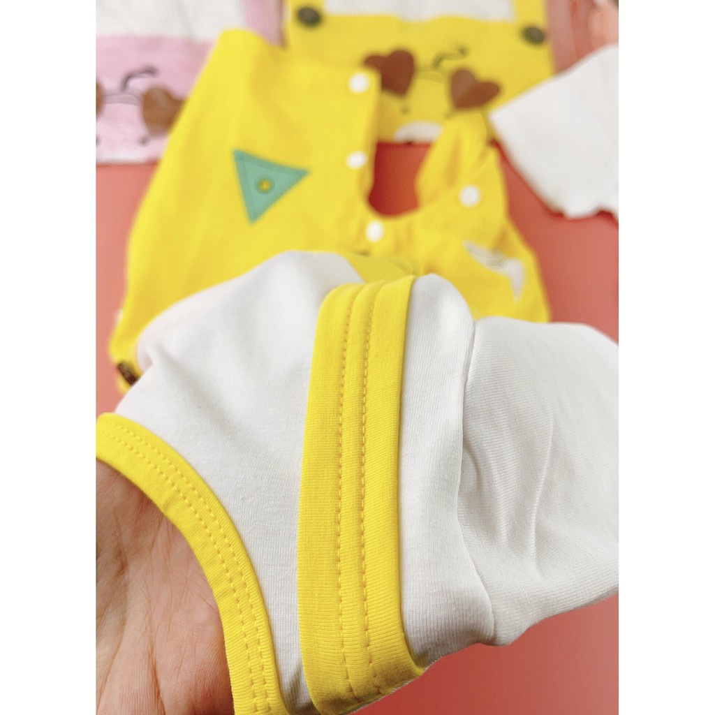 Bộ Body yếm ngắn tay Bodysuit cho bé trai bé gái sơ sinh từ 3-12kg