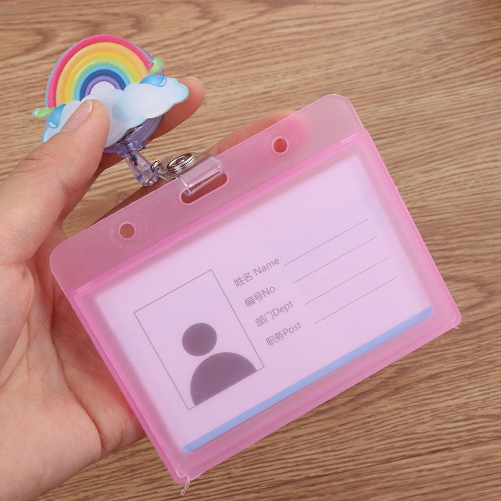 Kẹp Giữ Thẻ ID Bằng Nhôm Có Thể Thu Gọn Tiện Dụng Cho Văn Phòng