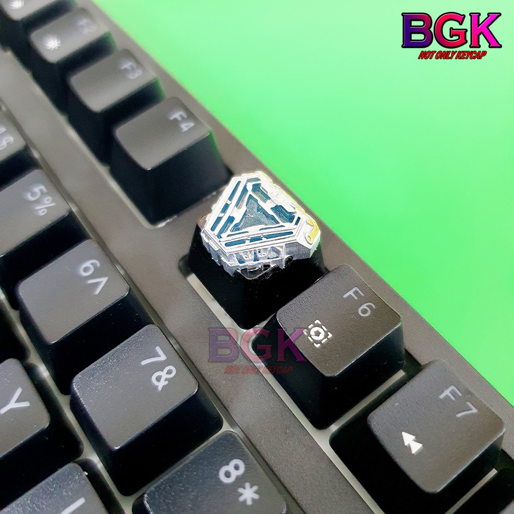 Keycap Lẻ Lò Phản Ứng Người Sắt Iron Man Arc Reactor Xuyên LED cực đẹp ( keycap resin độc lạ )( Keycap Artisan )