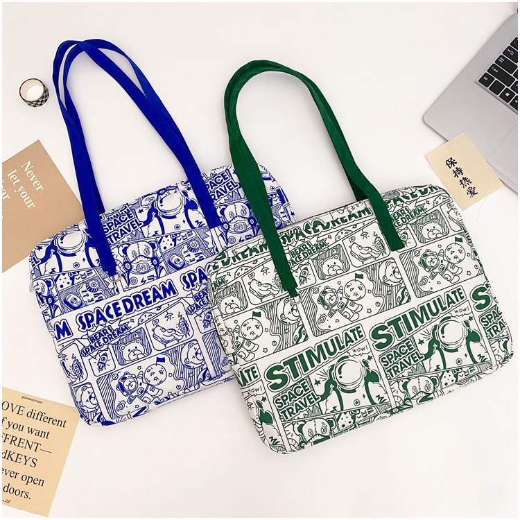 Túi Đeo Vai Đựng Máy Tính Bảng 11-Inch 13-Inch 14-Inch 2022 Họa Tiết Hoạt Hình Graffiti
