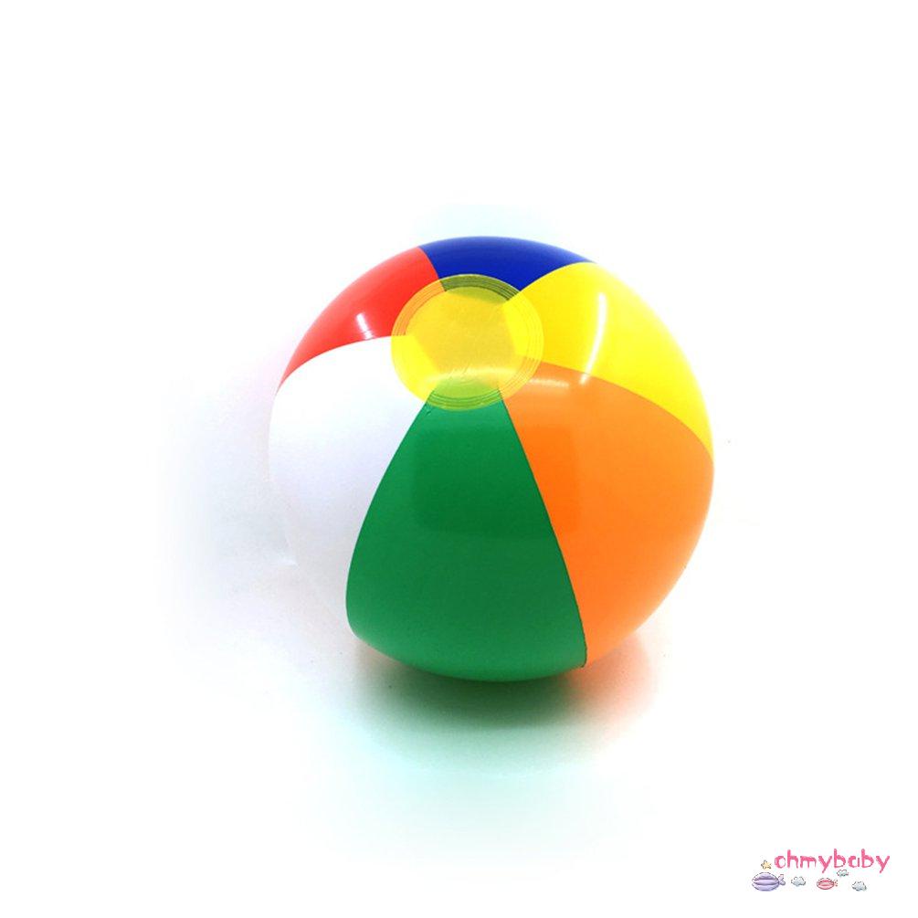 【OMB】 30Cm Color Inflatable Ball Children'S Play Water Ball 6 Color Beach Toy Ball