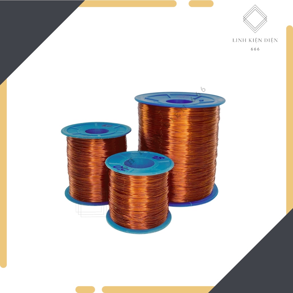 Dây Đồng Quấn Biến Áp (0.10 đến 2.00mm) 500 Gram Bọc Cách Điện Cuộn Dây Đồng Quấn Motor
