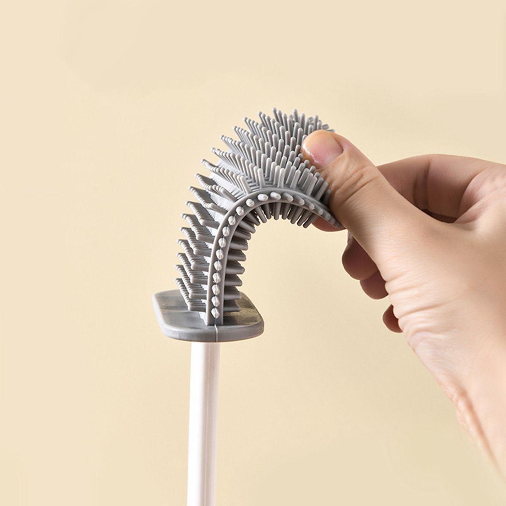 JARRED Bàn Chải Chà Toilet Cán Dài Bằng Silicon Mềm Linh Hoạt