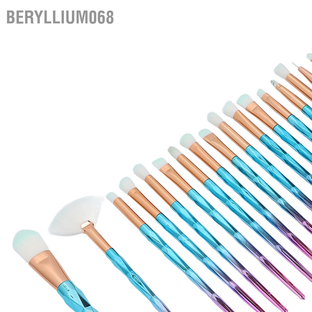 Beryllium068 20 cái Bộ Cọ Trang Điểm Kem Nền Chuyên Nghiệp Che Khuyết Mặt Phấn Má Hồng Mắt Cho Phụ Nữ #6