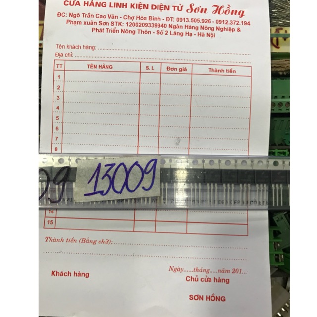 5 con Transistor 13009 (NPN) nhỏ