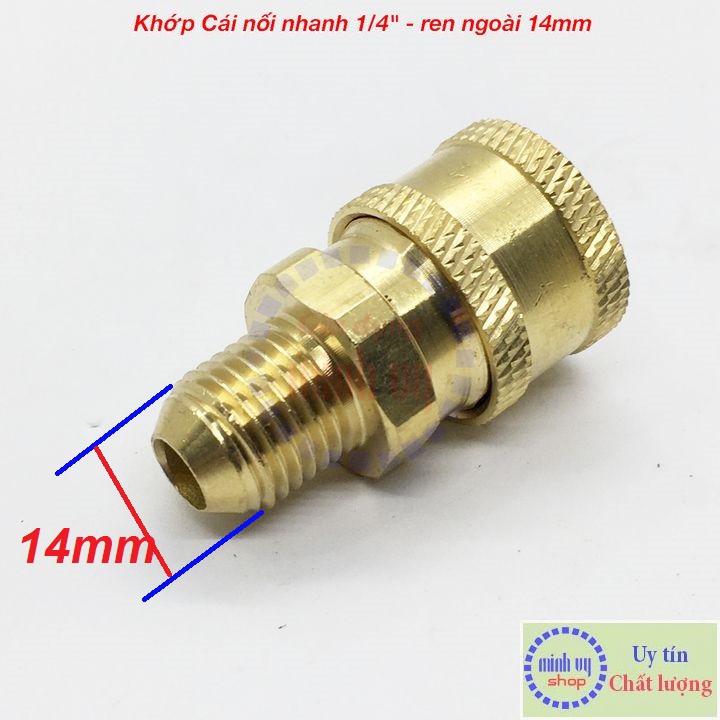 Tổng hợp các khớp nối nhanh 1/4" ren 13mm 14mm 18mm 22mm dành cho may rua xe cao ap gia dinh mini