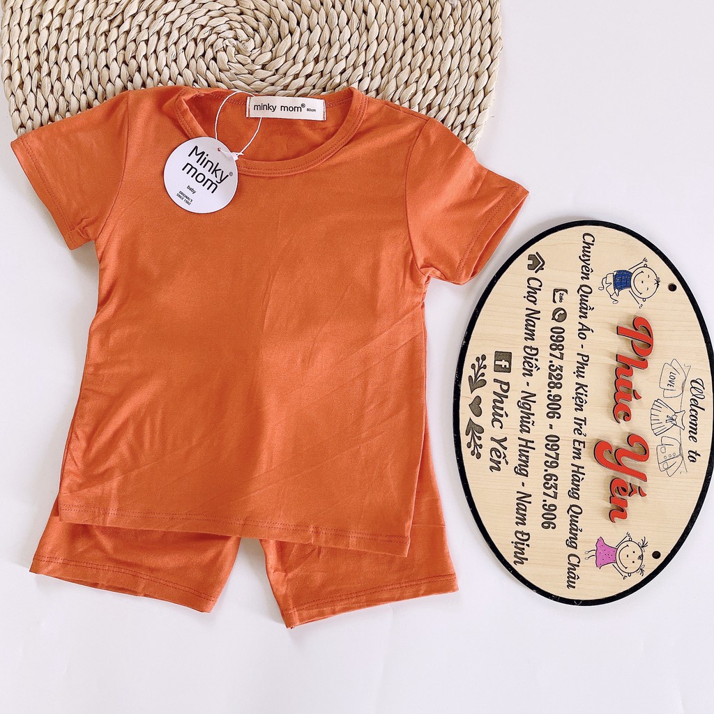 Bộ Cộc Tay Cotton Thun Lạnh MinKy Mom Cho Bé Trai Bé Gai (SP001459 )