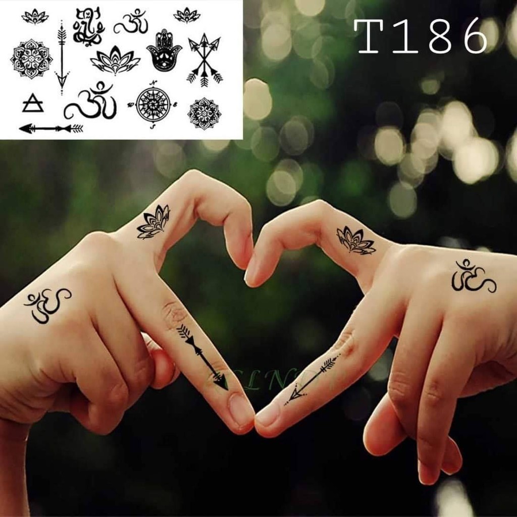 Giảm giá Hình xăm tatoo mini nhiều mẫu dán ngón tay t186 - BeeCost