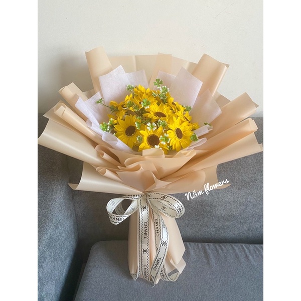 Bó hoa sáp hướng dương 10 bông siêu to
