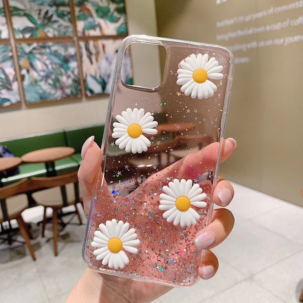 Ốp điện thoại TPU mềm gắn hình hoa cúc Bigbang G-Dragon cho Samsung Galaxy S20 Ultra S10 S9 S8 Plus Note 9 10 Pro