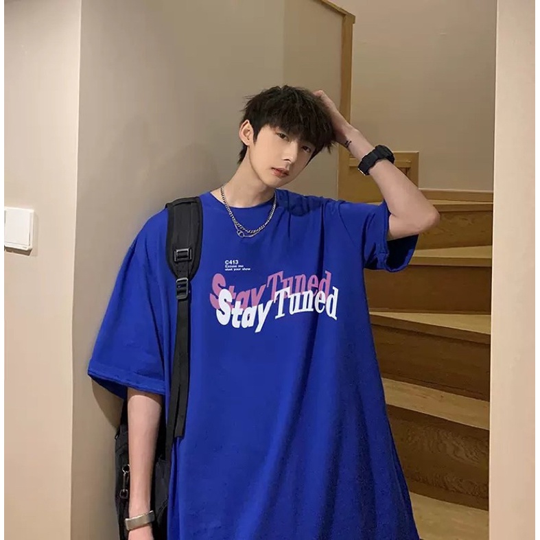 Áo thun phông nam nữ PINK tay lỡ form rộng STAY C413 Unisex