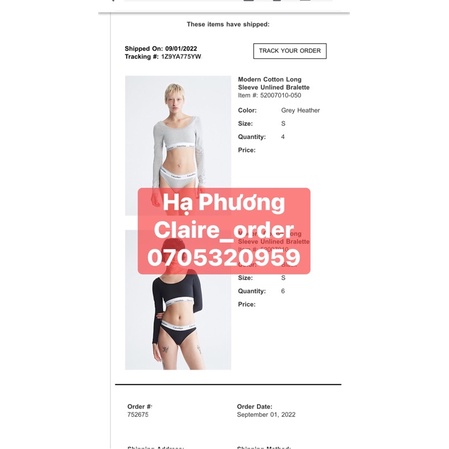 Áo Calvin Klein Dài Tay Modern Cotton Long Sleeve Unlined Bralette