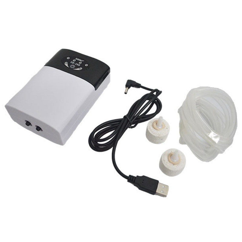 Máy Bơm Oxy Mini Yên Tĩnh Di Động Cho Bể Cá