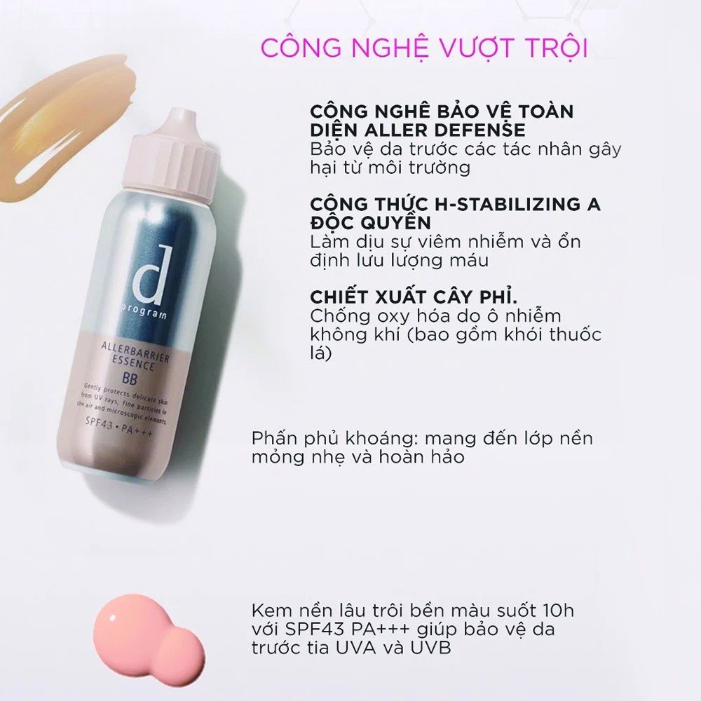 KEM CHỐNG NẮNG NÂNG TONE DA D PROGRAM SPF43 PA+++ (MÀU TỰ NHIÊN- LỌ 40ML) - HÀNG NỘI ĐỊA NHẬT