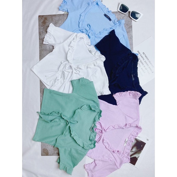 Áo khoác viền bèo cột dây A5139 | BigBuy360 - bigbuy360.vn