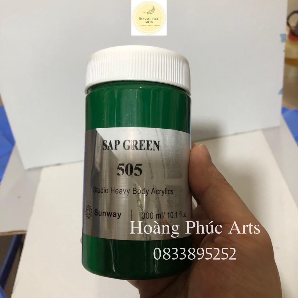 Màu acrylic SUNWAY 300ml Chính hãng - Màu vẽ tường, vẽ vải