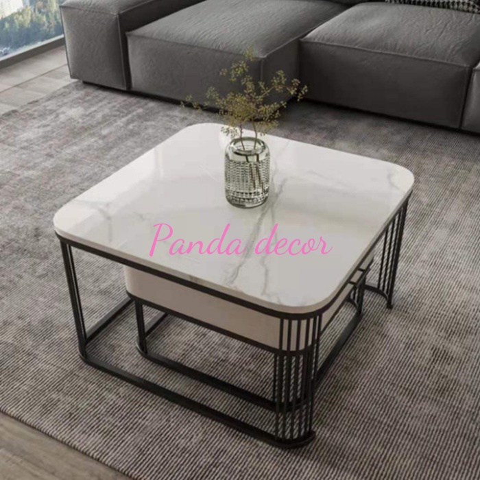 Bàn Sofa Mặt Đá, Bàn Trà Phòng Khách Hiện Đại Có Ngăn Kéo Cao Cấp Decor Nhà Đẹp