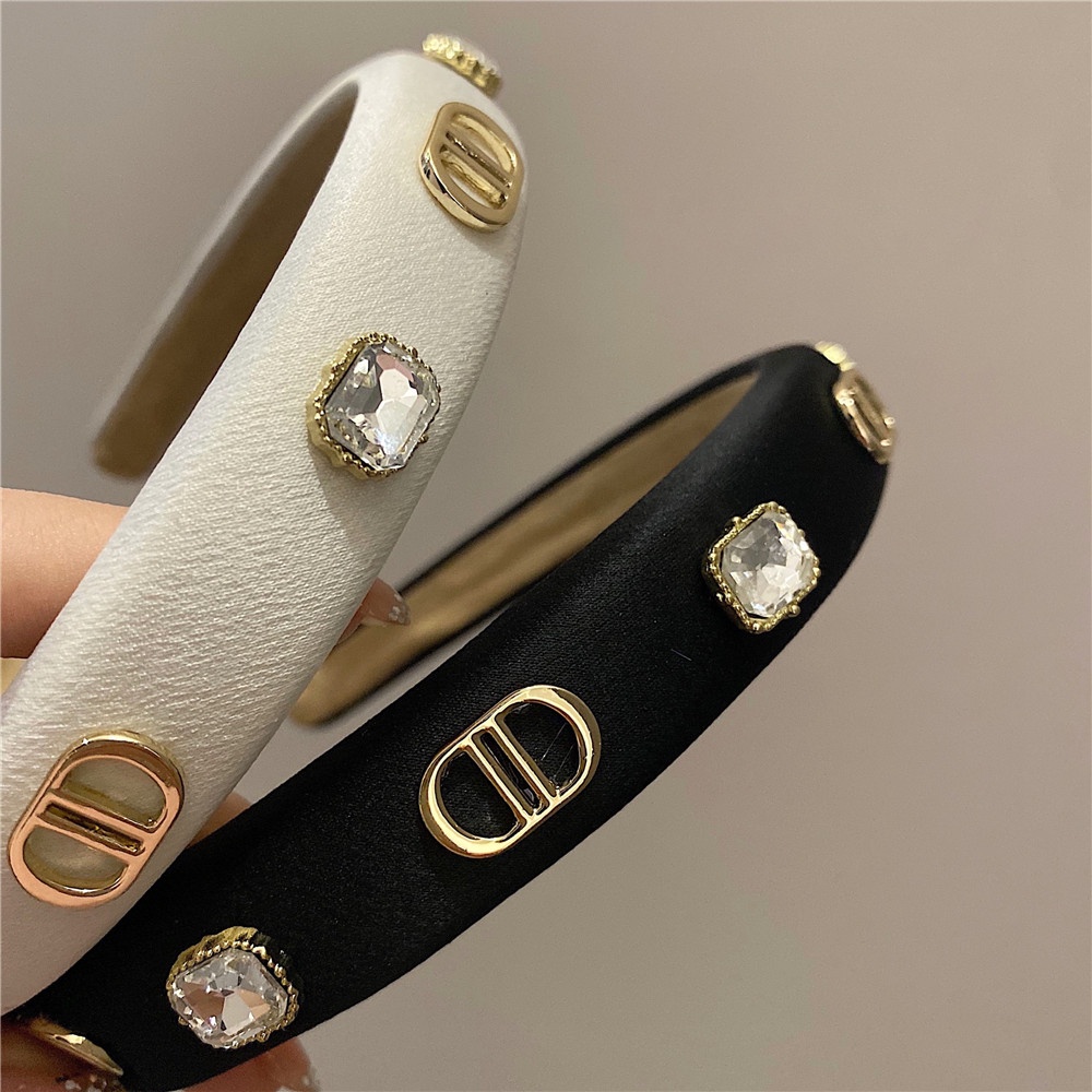 Băng đô cài tóc đính kim cương phong cách retro Pháp