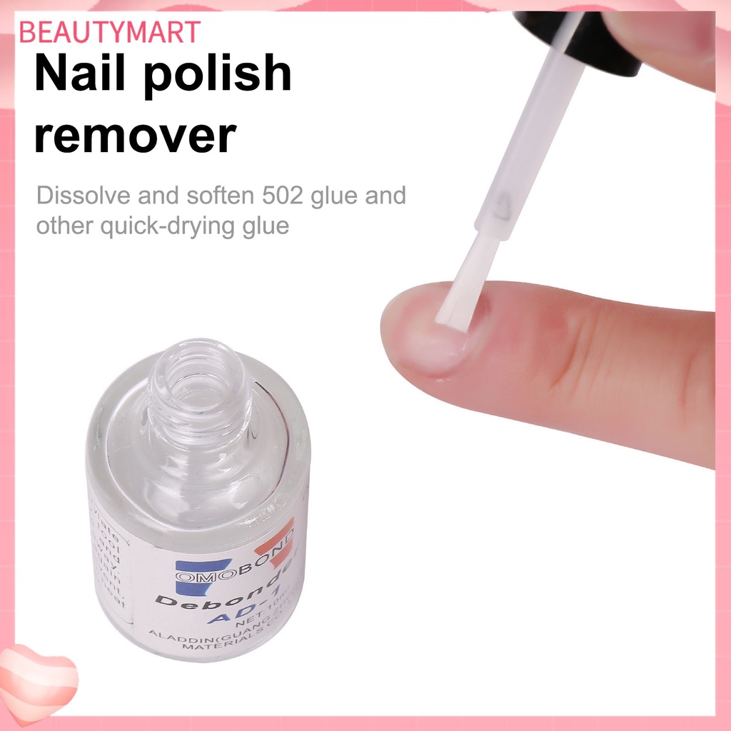 Lọ Keo Loại Bỏ Sơn Móng Tay 10ML Kèm Cọ Tiện Dụng