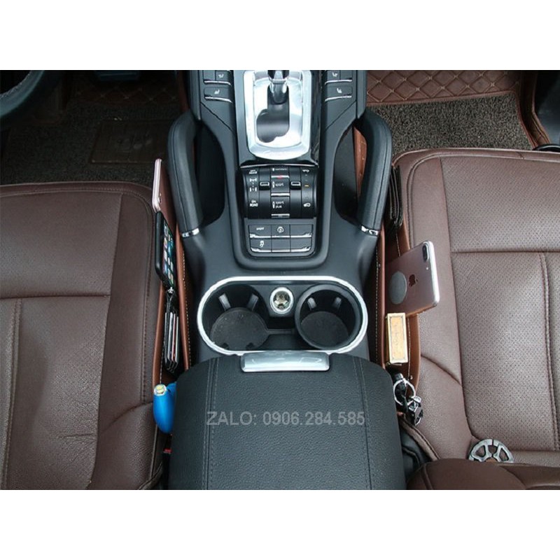 Khay để đồ nhét khe ghế ô tô, xe hơi K3 chất liệu Da cao cấp siêu bền