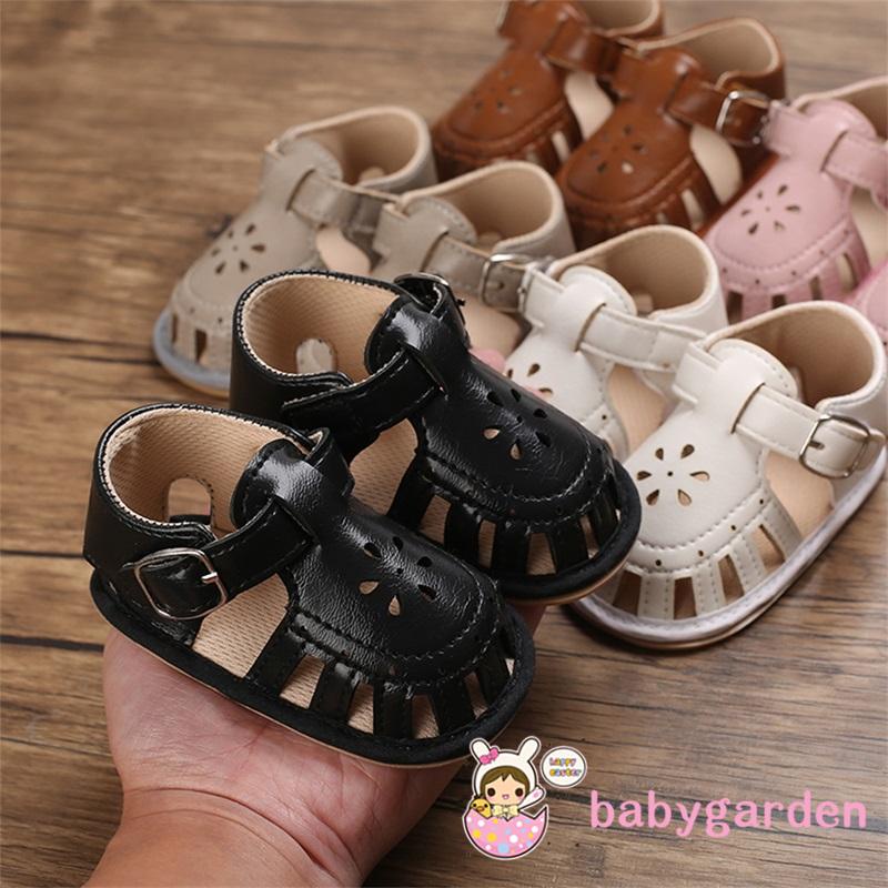 Babygarden-Xăng đan Đế Mềm Chống Trượt Màu Trơn Thời Trang Mùa Hè Cho Bé