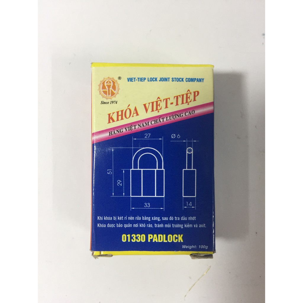 Ổ Khóa Tủ Việt Tiệp 30mm (Chính Hãng)