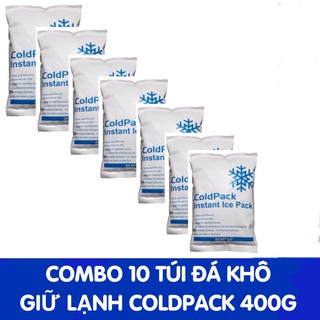 Combo 10 túi đá gel khô giữ lạnh bình trữ sữa, thực phẩm (Coldpack 400)
