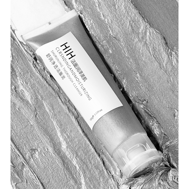 [Hàng mới về] Sữa rửa mặt bùn núi lửa dưỡng ẩm điều dầu tẩy mụn đầu đen HIH
