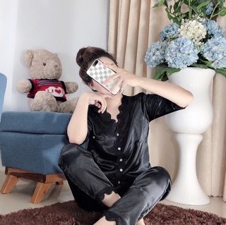 Bộ phi lụa cao cấp phối ren