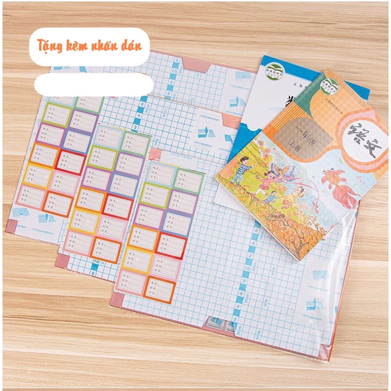 Set 10 tờ Decal bọc sách vở -  Decal bao tập cho bé nhiều size