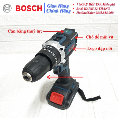 Máy Khoan pin Bosch 36V 3 Chức năng Có Búa Tặng Kèm Bộ Phụ Kiện 24 Chi Tiết cao cấp