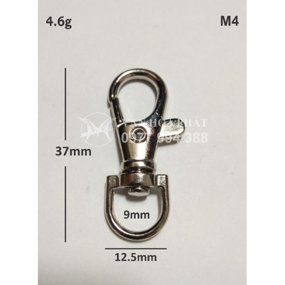 Móc khoá càng cua, gắn quần, treo móc khoá