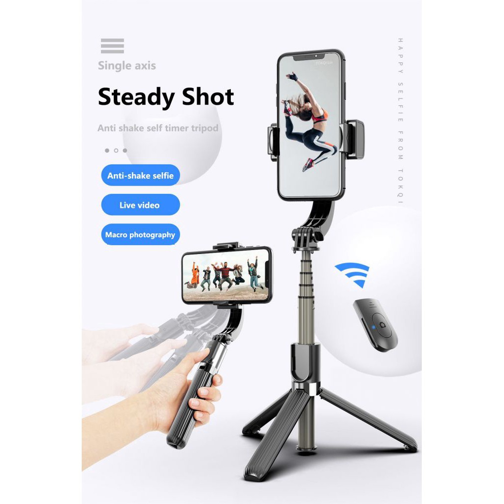 Gimbal L08 (Đen) - Tay Cầm Chống Rung Cho Điện Thoại Mới 100%