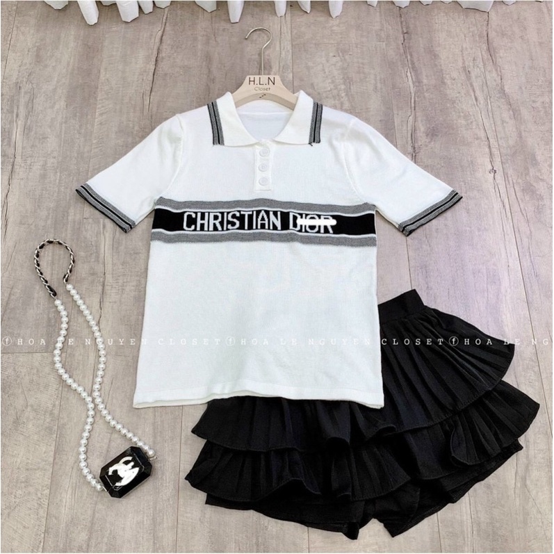 Áo len polo phối chữ DIO | BigBuy360 - bigbuy360.vn