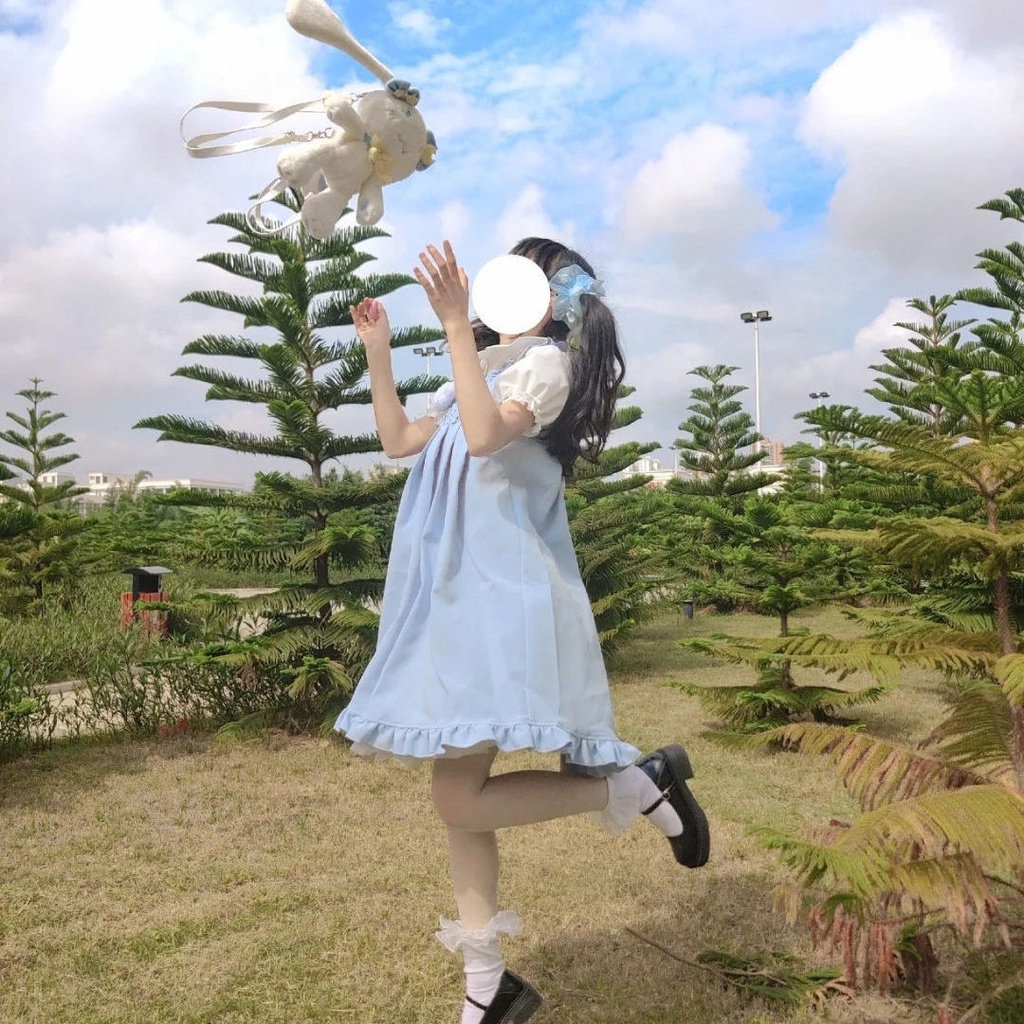 Đầm Lolita Hai Dây Thời Trang Mùa Hè Ngọt Ngào Cho Nữ Sinh