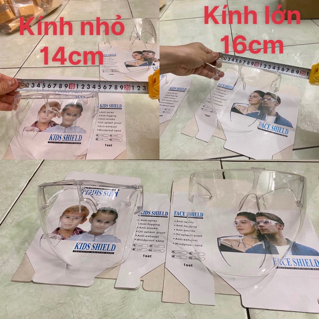 Kính Bảo Hộ Che Mặt An Toàn Cho Người Lớn Và Trẻ Em Chống Bụi Hàng Loại Tốt